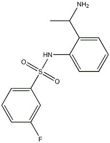 N-[2-(1-aminoethyl)phenyl]-3-fluorobenzenesulfonamide Structure