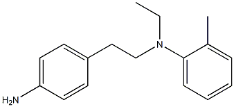 N-[2-(4-aminophenyl)ethyl]-N-ethyl-2-methylaniline Struktur
