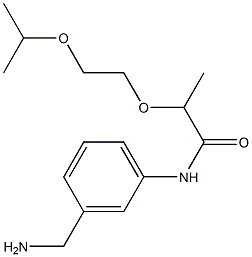 N-[3-(aminomethyl)phenyl]-2-[2-(propan-2-yloxy)ethoxy]propanamide Struktur