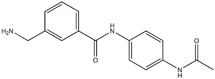 N-[4-(acetylamino)phenyl]-3-(aminomethyl)benzamide Structure