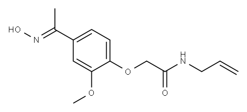 N-allyl-2-{4-[(1E)-N-hydroxyethanimidoyl]-2-methoxyphenoxy}acetamide 结构式