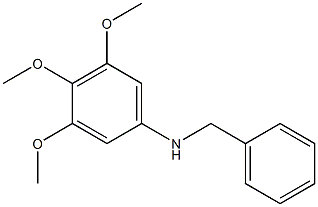 N-ベンジル-3,4,5-トリメトキシアニリン 化学構造式