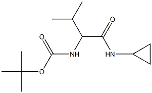 tert-butyl 1-[(cyclopropylamino)carbonyl]-2-methylpropylcarbamate Struktur