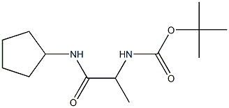 tert-butyl 2-(cyclopentylamino)-1-methyl-2-oxoethylcarbamate Struktur