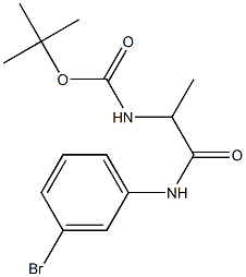 tert-butyl 2-[(3-bromophenyl)amino]-1-methyl-2-oxoethylcarbamate Structure