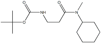 tert-butyl 3-[cyclohexyl(methyl)amino]-3-oxopropylcarbamate 结构式