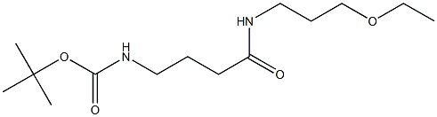 tert-butyl 4-[(3-ethoxypropyl)amino]-4-oxobutylcarbamate 化学構造式
