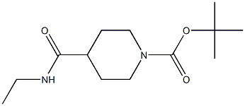 tert-butyl 4-[(ethylamino)carbonyl]piperidine-1-carboxylate Struktur