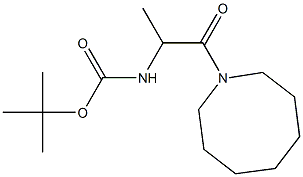 tert-butyl N-[1-(azocan-1-yl)-1-oxopropan-2-yl]carbamate 结构式