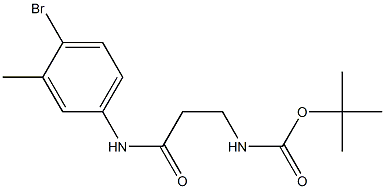 tert-butyl N-{2-[(4-bromo-3-methylphenyl)carbamoyl]ethyl}carbamate Structure