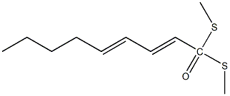 1,1-Dimethylthio-2,4-nonadienal Struktur