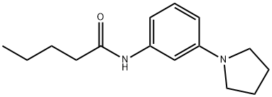 Pentanamide,  N-[3-(1-pyrrolidinyl)phenyl]- Struktur