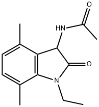 Acetamide,  N-(1-ethyl-2,3-dihydro-4,7-dimethyl-2-oxo-1H-indol-3-yl)- Struktur