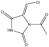 2,4-Imidazolidinedione,  1-acetyl-5-(chloromethylene)- Structure