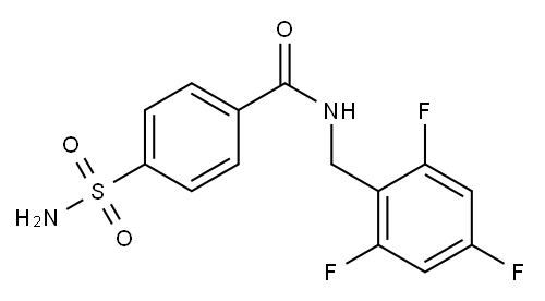 4-sulfamoyl-N-[(2,4,6-trifluorophenyl)methyl]benzamide Structure