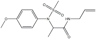 N-allyl-2-[4-methoxy(methylsulfonyl)anilino]propanamide 结构式