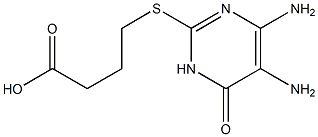 4-[(4,5-diamino-6-oxo-1,6-dihydro-2-pyrimidinyl)sulfanyl]butanoic acid Structure