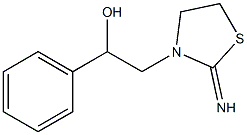 2-(2-imino-1,3-thiazolidin-3-yl)-1-phenylethanol Struktur