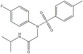 2-{4-fluoro[(4-methylphenyl)sulfonyl]anilino}-N-isopropylacetamide Structure