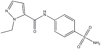 N-[4-(aminosulfonyl)phenyl]-1-ethyl-1H-pyrazole-5-carboxamide Struktur