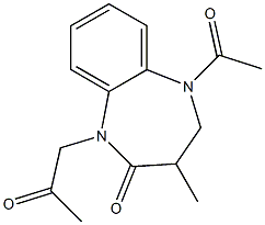 5-acetyl-3-methyl-1-(2-oxopropyl)-1,3,4,5-tetrahydro-2H-1,5-benzodiazepin-2-one