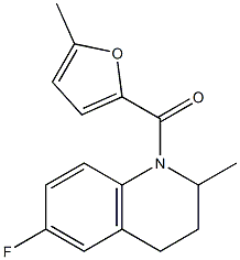 6-fluoro-2-methyl-1-(5-methyl-2-furoyl)-1,2,3,4-tetrahydroquinoline Structure