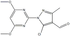 5-chloro-1-(4,6-dimethoxypyrimidin-2-yl)-3-methyl-1H-pyrazole-4-carbaldehyde Structure