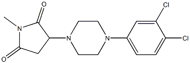 3-[4-(3,4-dichlorophenyl)-1-piperazinyl]-1-methyl-2,5-pyrrolidinedione Struktur