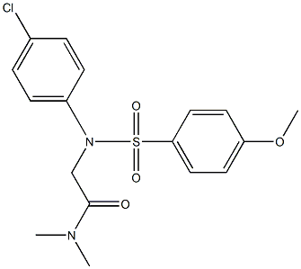 2-{4-chloro[(4-methoxyphenyl)sulfonyl]anilino}-N,N-dimethylacetamide