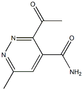 3-acetyl-6-methyl-4-pyridazinecarboxamide Structure