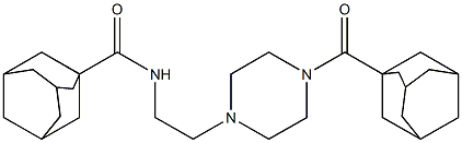 N-{2-[4-(1-adamantylcarbonyl)-1-piperazinyl]ethyl}-1-adamantanecarboxamide Structure