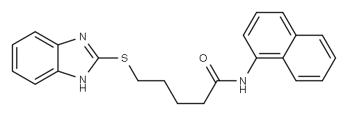 5-(1H-benzimidazol-2-ylsulfanyl)-N-(1-naphthyl)pentanamide Structure