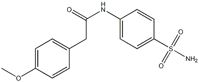 N-[4-(aminosulfonyl)phenyl]-2-(4-methoxyphenyl)acetamide 结构式