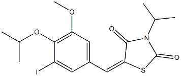 5-(3-iodo-4-isopropoxy-5-methoxybenzylidene)-3-isopropyl-1,3-thiazolidine-2,4-dione Structure