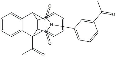 1-acetyl-17-(3-acetylphenyl)-17-azapentacyclo[6.6.5.0~2,7~.0~9,14~.0~15,19~]nonadeca-2,4,6,9,11,13-hexaene-16,18-dione Structure