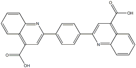 2-[4-(4-carboxy-2-quinolinyl)phenyl]-4-quinolinecarboxylic acid 结构式