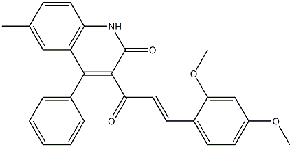 3-[3-(2,4-dimethoxyphenyl)acryloyl]-6-methyl-4-phenyl-2(1H)-quinolinone