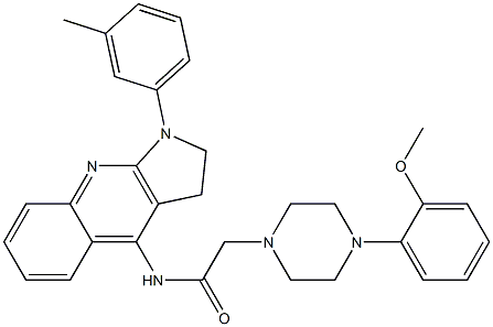 2-[4-(2-methoxyphenyl)-1-piperazinyl]-N-[1-(3-methylphenyl)-2,3-dihydro-1H-pyrrolo[2,3-b]quinolin-4-yl]acetamide