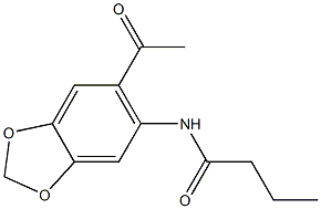 N-(6-acetyl-1,3-benzodioxol-5-yl)butanamide Struktur