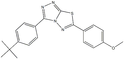 4-[3-(4-tert-butylphenyl)[1,2,4]triazolo[3,4-b][1,3,4]thiadiazol-6-yl]phenyl methyl ether Struktur