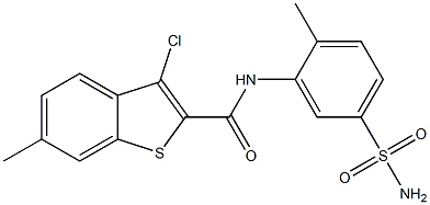 N-[5-(aminosulfonyl)-2-methylphenyl]-3-chloro-6-methyl-1-benzothiophene-2-carboxamide