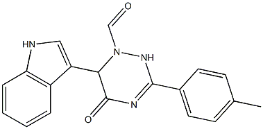 6-(1H-indol-3-yl)-3-(4-methylphenyl)-5-oxo-5,6-dihydro-1,2,4-triazine-1(2H)-carbaldehyde|