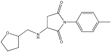 1-(4-methylphenyl)-3-[(tetrahydro-2-furanylmethyl)amino]-2,5-pyrrolidinedione Struktur