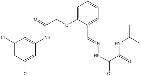 2-(2-{2-[2-(3,5-dichloroanilino)-2-oxoethoxy]benzylidene}hydrazino)-N-isopropyl-2-oxoacetamide