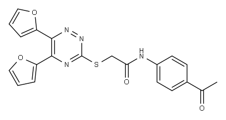 N-(4-acetylphenyl)-2-{[5,6-di(2-furyl)-1,2,4-triazin-3-yl]sulfanyl}acetamide