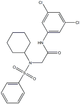  2-[cyclohexyl(phenylsulfonyl)amino]-N-(3,5-dichlorophenyl)acetamide