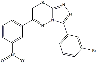 3-(3-bromophenyl)-6-{3-nitrophenyl}-7H-[1,2,4]triazolo[3,4-b][1,3,4]thiadiazine Struktur
