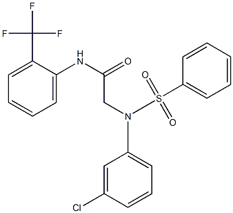 2-[3-chloro(phenylsulfonyl)anilino]-N-[2-(trifluoromethyl)phenyl]acetamide Structure