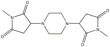 1-methyl-3-[4-(1-methyl-2,5-dioxo-3-pyrrolidinyl)-1-piperazinyl]-2,5-pyrrolidinedione Structure