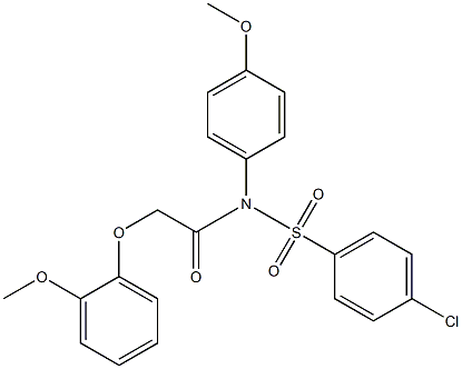  4-chloro-N-[(2-methoxyphenoxy)acetyl]-N-(4-methoxyphenyl)benzenesulfonamide